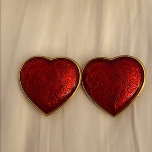 Vintage Yves Saint Laurent heart earrings